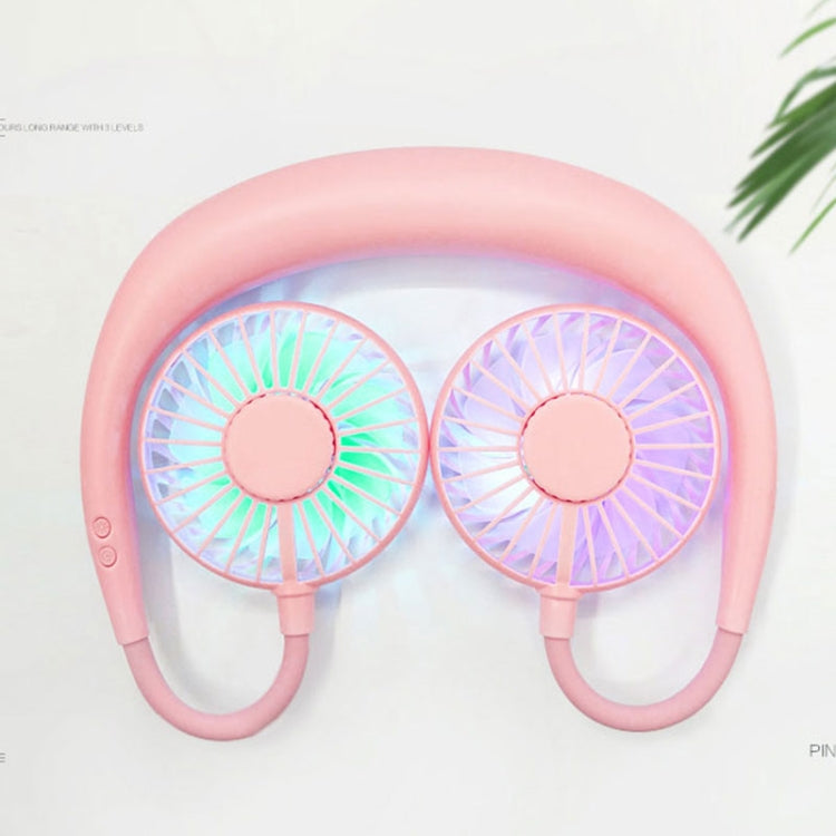 Kreativ Mini Hengende Nakke Type Vifte Utendørs LED Vifte (Rosa) | Skanto