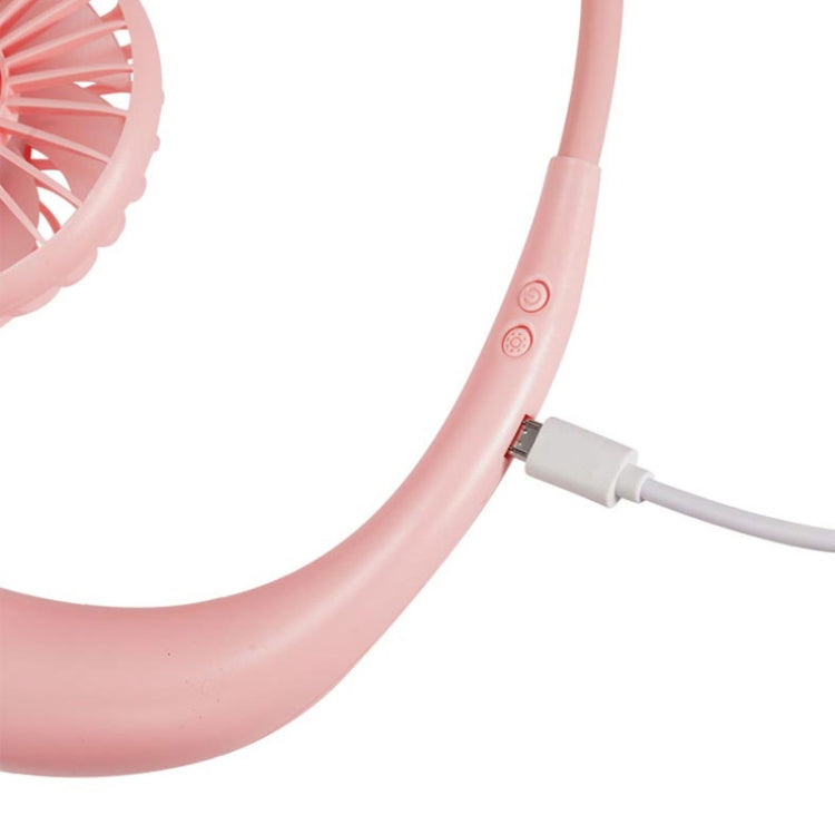 Kreativ Mini Hengende Nakke Type Vifte Utendørs LED Vifte (Rosa) | Skanto