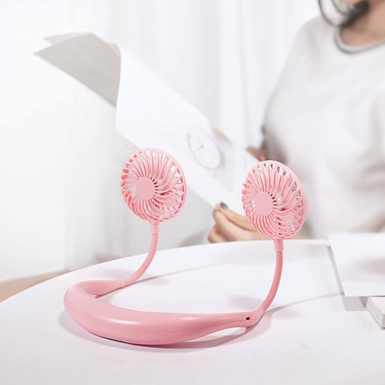 Kreativ Mini Hengende Nakke Type Vifte Utendørs LED Vifte (Rosa) | Skanto