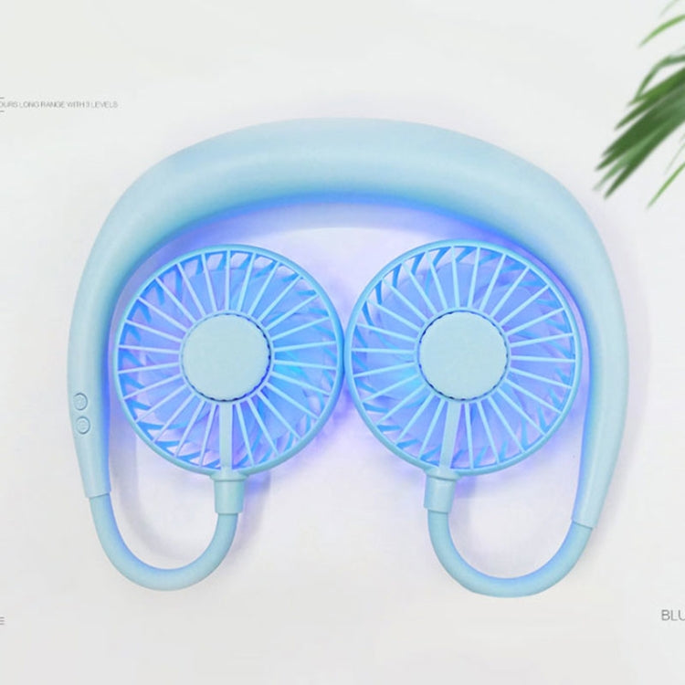 Kreativ mini hengehals type vifte utendørs LED vifte (blå) | Skanto