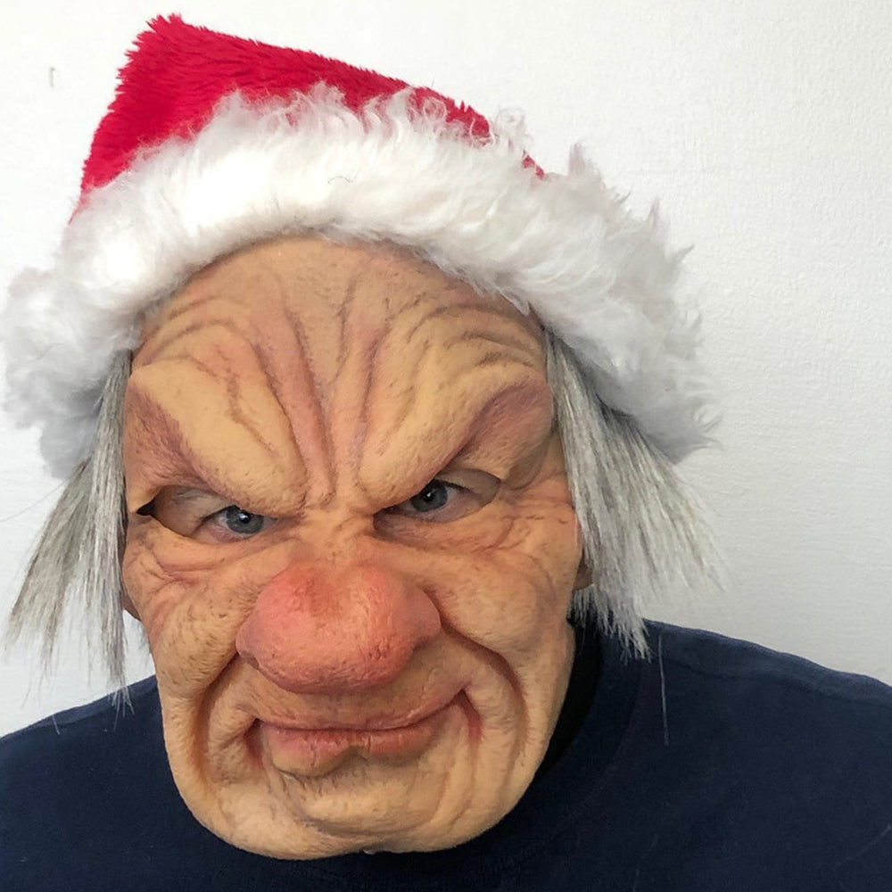 Realistisk Gammel Mann Maske – Halloween og Cosplay Lateks Maske med Bevegelig Mun | Skanto