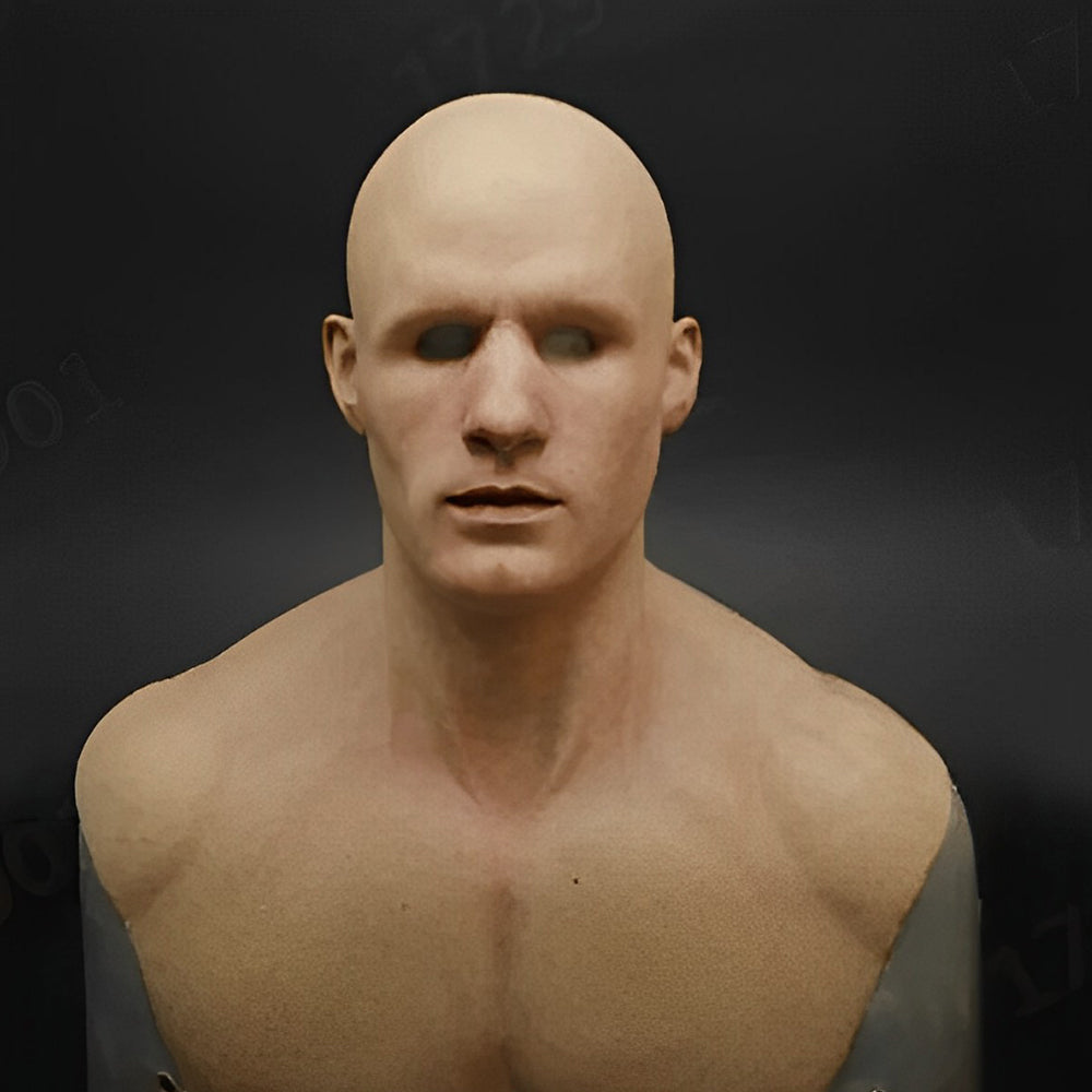 Realistisk Gammel Mann Maske – Halloween og Cosplay Lateks Maske med Bevegelig Mun | Skanto