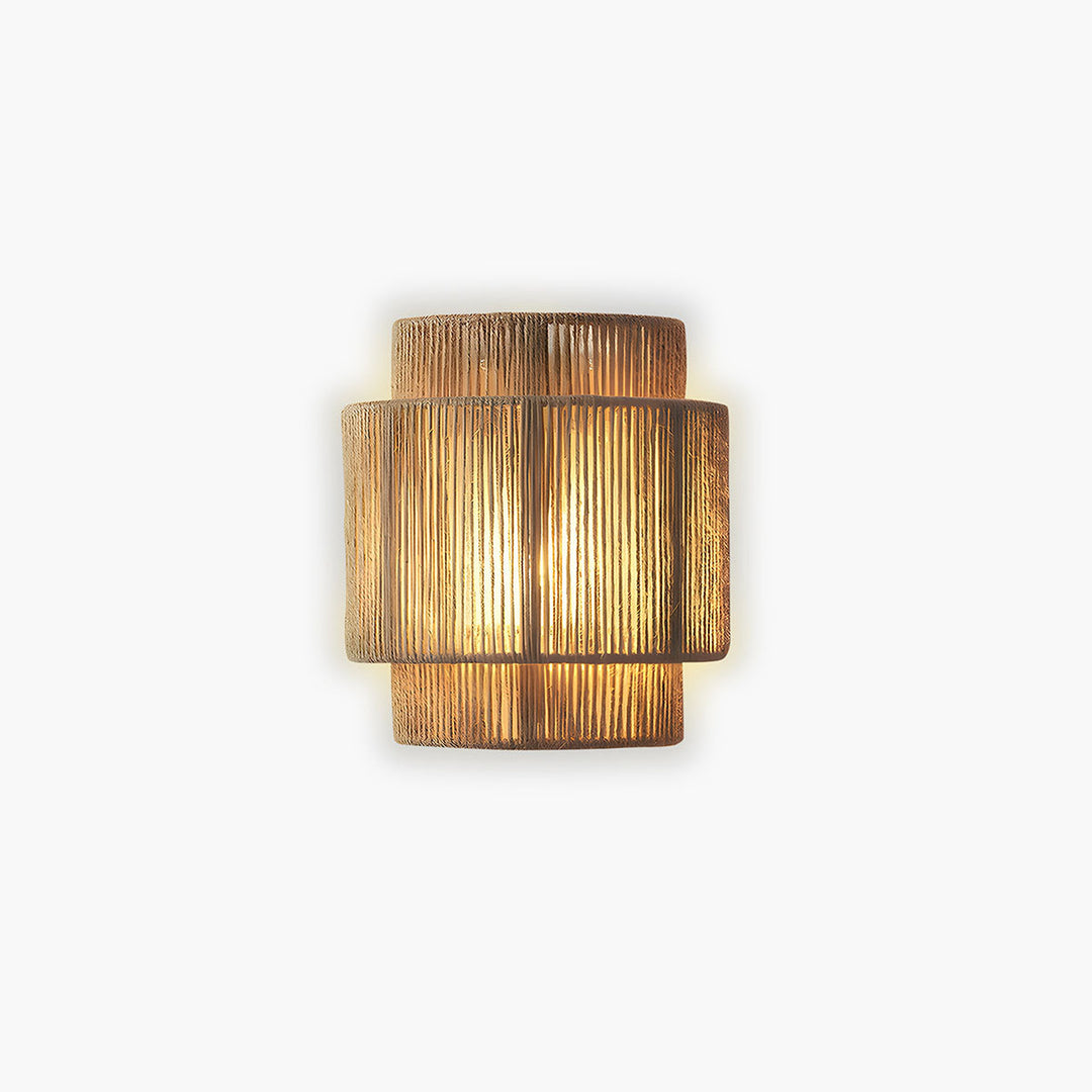 Skanto | Japansk-inspirert minimalistisk LED-vegglampe – Naturlig taudesign og varmt stemningslys