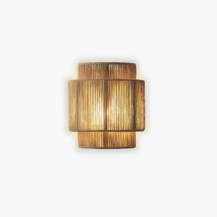 Skanto | Japansk-inspirert minimalistisk LED-vegglampe – Naturlig taudesign og varmt stemningslys