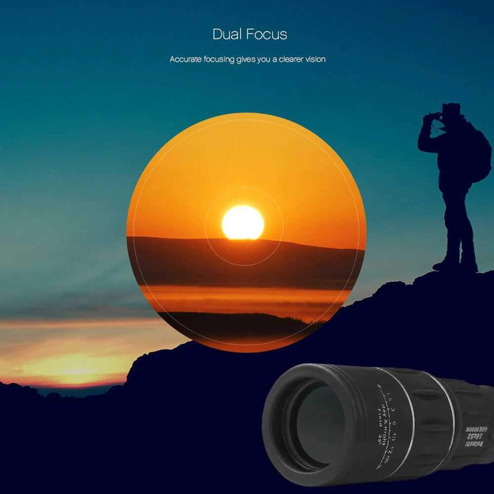 Skanto | 16 x 52 Dual Focus Monokular Kikkertscope Zoom Optisk Linse Kikkert