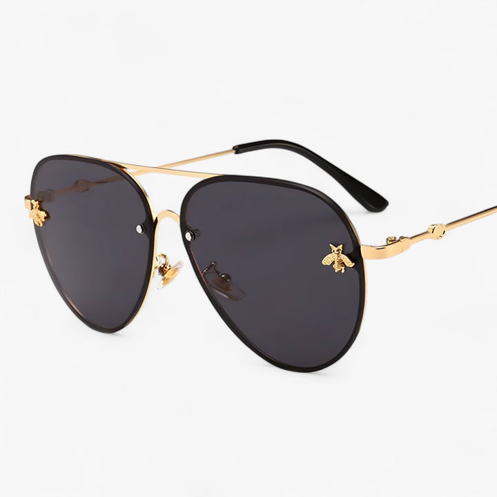Vintage Pilot Solbriller med Bie Detalj – Halcyon | Skanto