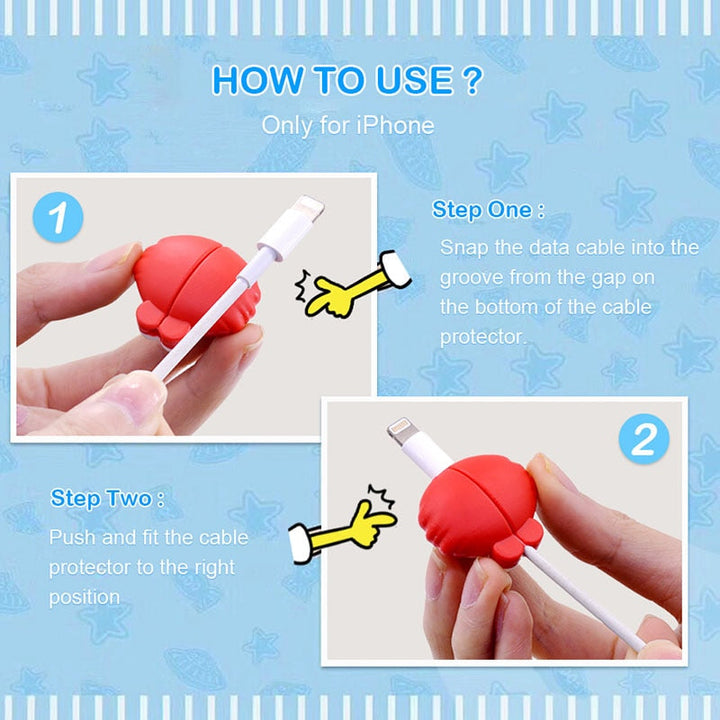 Skanto | Cartoon Telefon Universell Kabelbeskytter