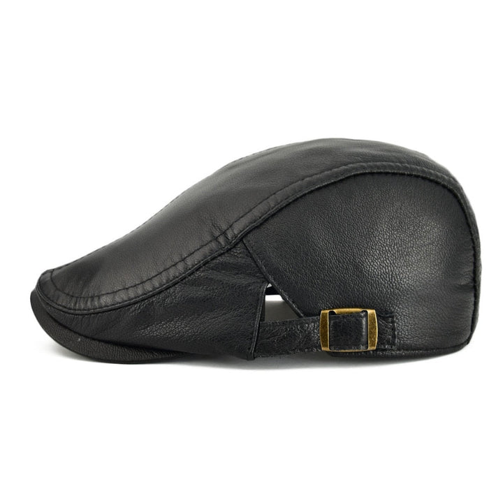 Skanto | Tidlløs Newsboy Retro Skinn Flatt Caps