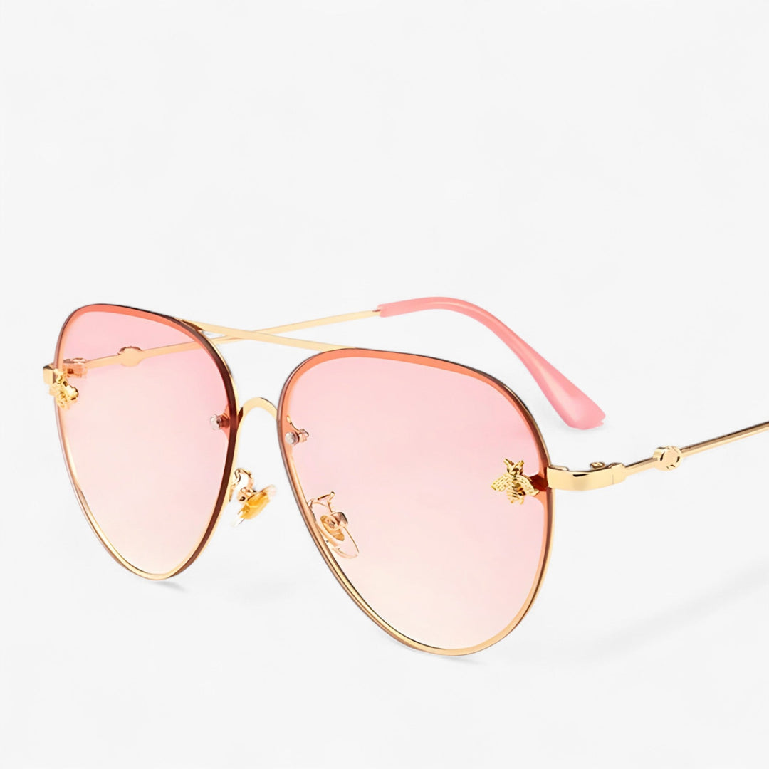 Vintage Pilot Solbriller med Bie Detalj – Halcyon | Skanto