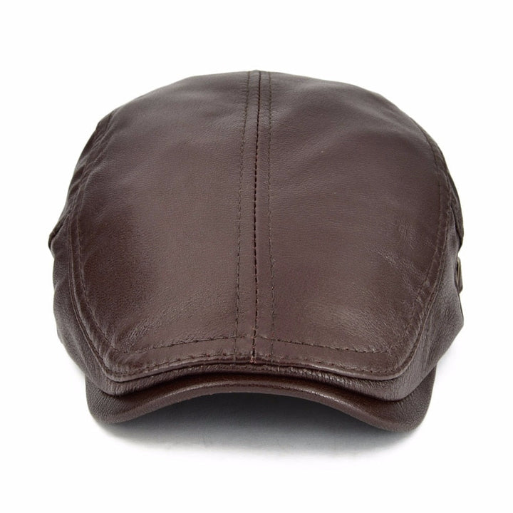 Skanto | Tidlløs Newsboy Retro Skinn Flatt Caps
