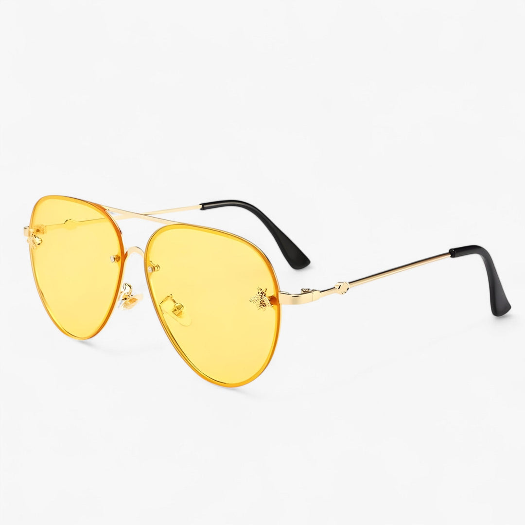 Vintage Pilot Solbriller med Bie Detalj – Halcyon | Skanto