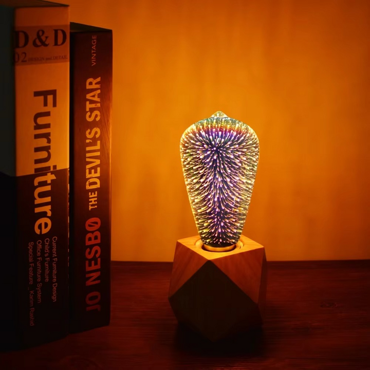Skanto | 3D Starburst LED-pære – Vintage Edison fyrverkeri lys – E27