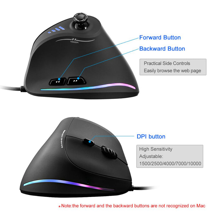 Skanto | Programmerbar Ergonomisk RGB Game Master Mus