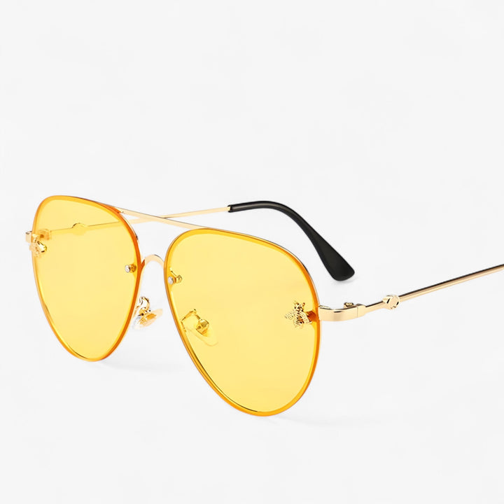 Vintage Pilot Solbriller med Bie Detalj – Halcyon | Skanto