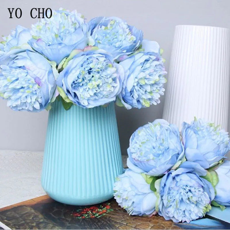 Skanto | Stor Peony Silke Blomsterbukett Sett