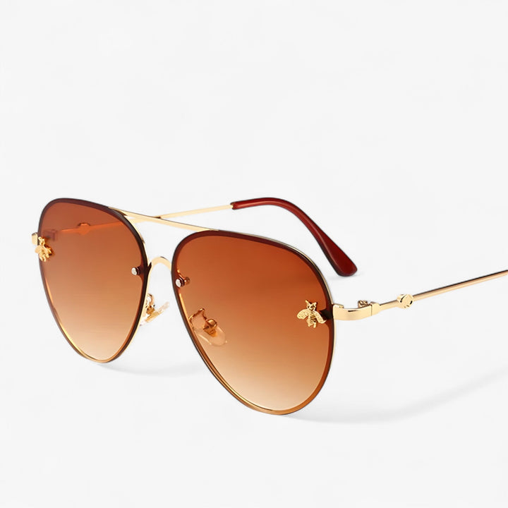 Vintage Pilot Solbriller med Bie Detalj – Halcyon | Skanto