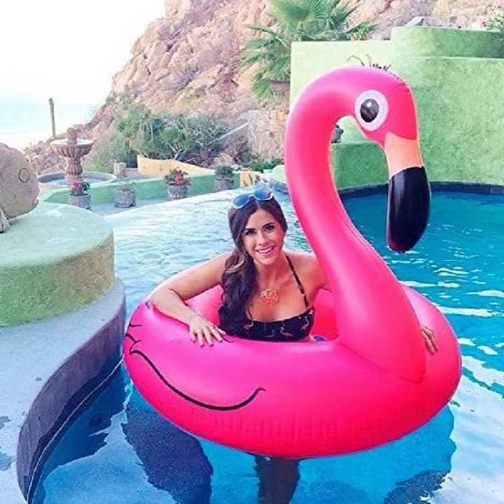 Skanto | Pink Flamingo Oppblåsbar Bassengflåte