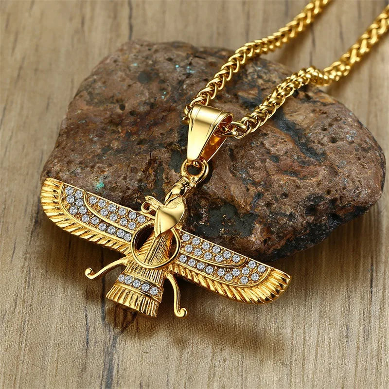 Skanto | Rhinestone Ahura Mazda Zoroastrisk Anheng Smykke