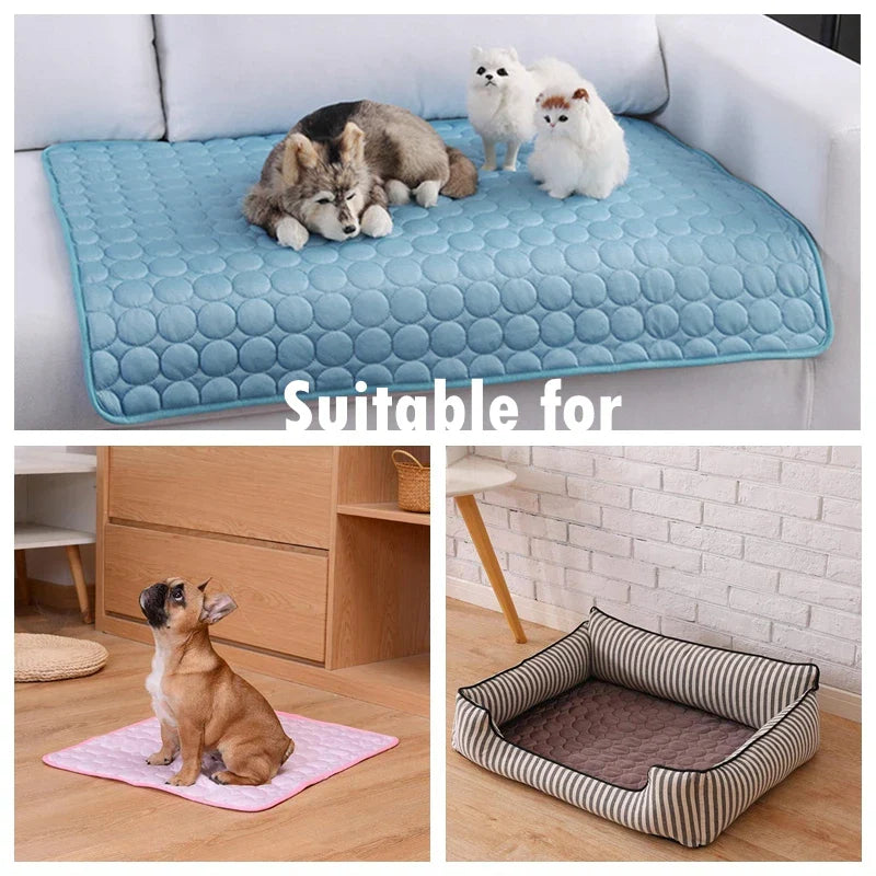 Sommerkjøling hundematte: Pustende pute for hunder og katter - Vaskbar kjæledyrteppe for små, mellomstore og store hunder, ideell for biler | Skanto