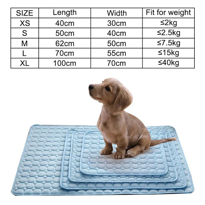 Sommerkjøling hundematte: Pustende pute for hunder og katter - Vaskbar kjæledyrteppe for små, mellomstore og store hunder, ideell for biler | Skanto