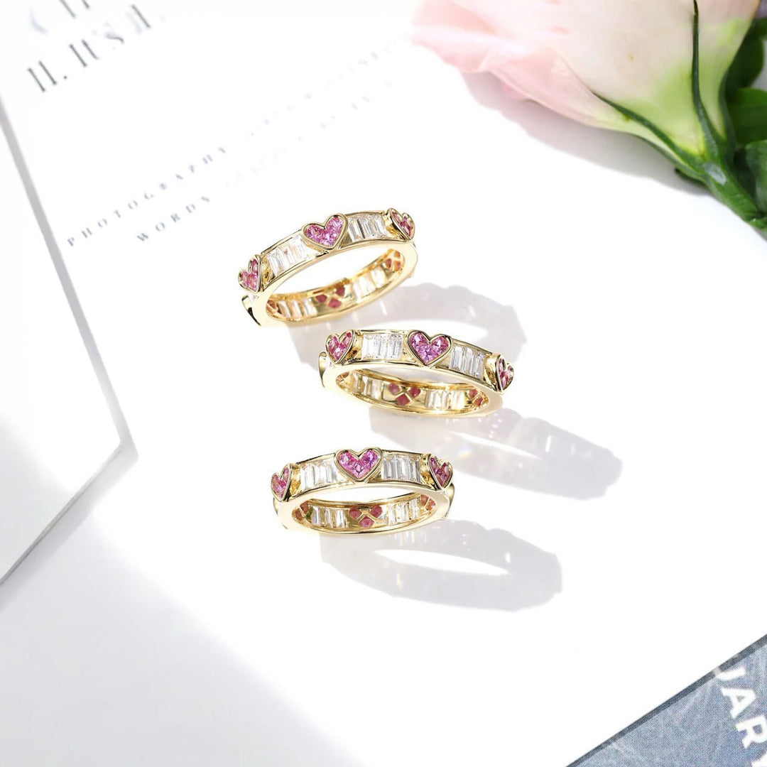 Skanto | Elegante Hjerte Wrap Baguette Diamant Ring