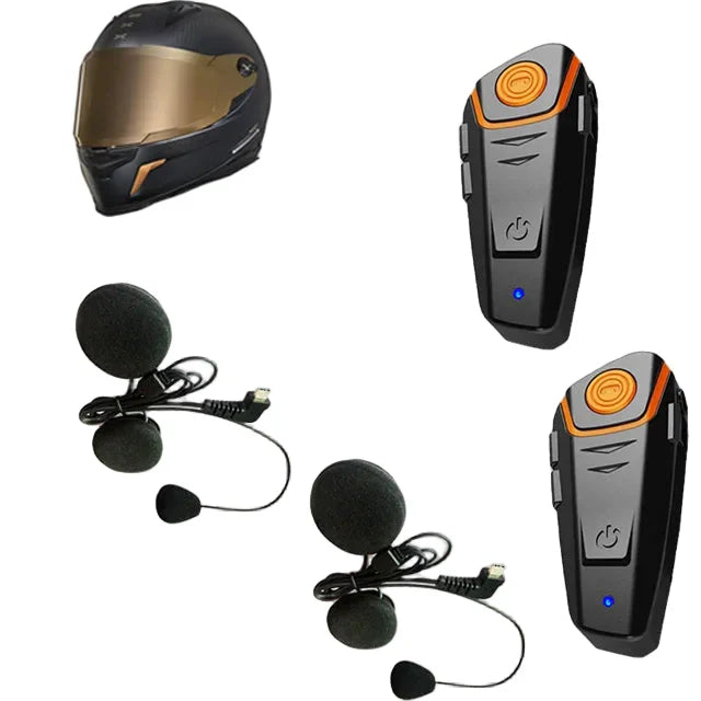 Wasserdichte Bluetooth-Motorrad-Intercom-Anlage med FM-Radio og 1000 m Reichweite – RoadLink