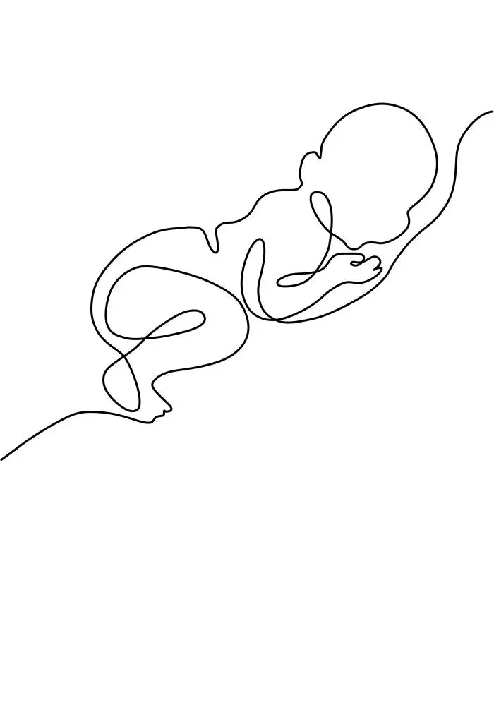 Minimalistisk svart-hvitt linjekunst veggkunst Fin kunst lerretsutskrifter Familieinspirerte figurer kunst Inspirasjonsbilder for moderne interiør | Skanto