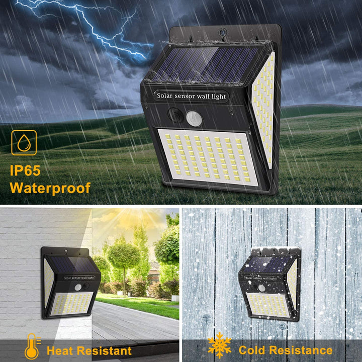 Sterk solarlampe med bevegelsessensor - Sterkt lys uten kabler | Skanto