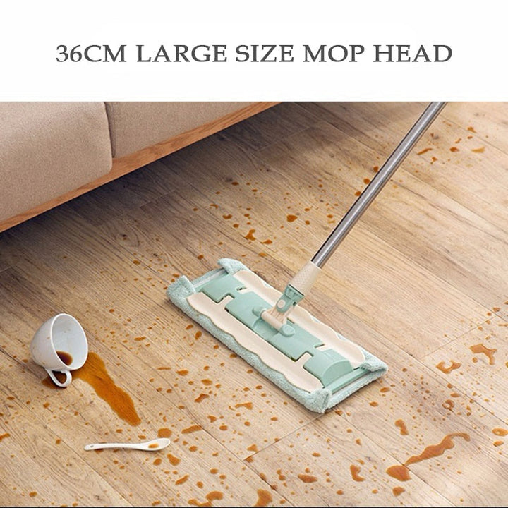 360 Grad Teleskopisk Stor Flat Mop | Skanto