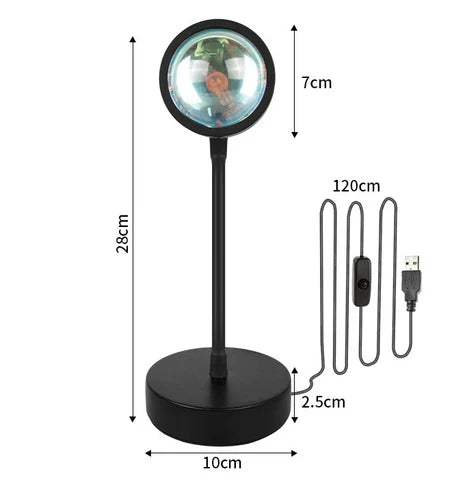Skanto | Sunset Lampe - Luminex - USB Drevet - Regnbueprojeksjon