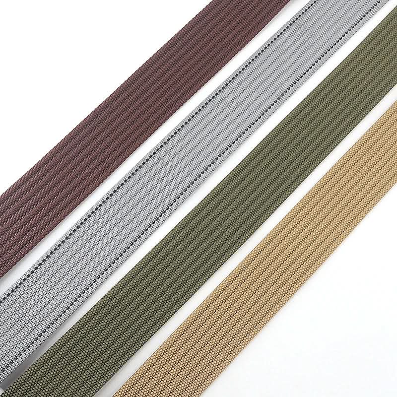 Unisex-Canvas-Gürtel – Doppelte Metallringschnalle, verstellbar
