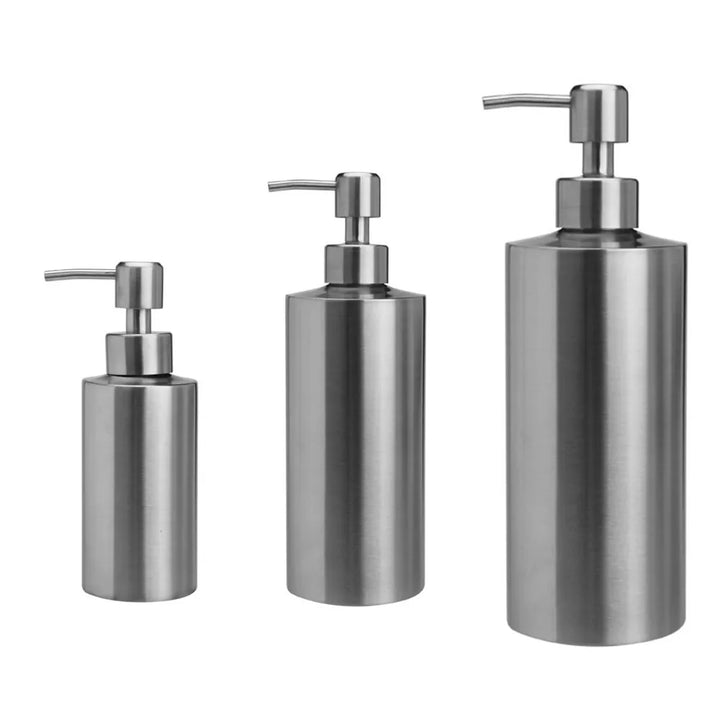 Skanto | Rustfritt stål flytende såpedispenser - Lotionpumpe for håndsåpe på kjøkken & bad, 250ml/350ml/550ml