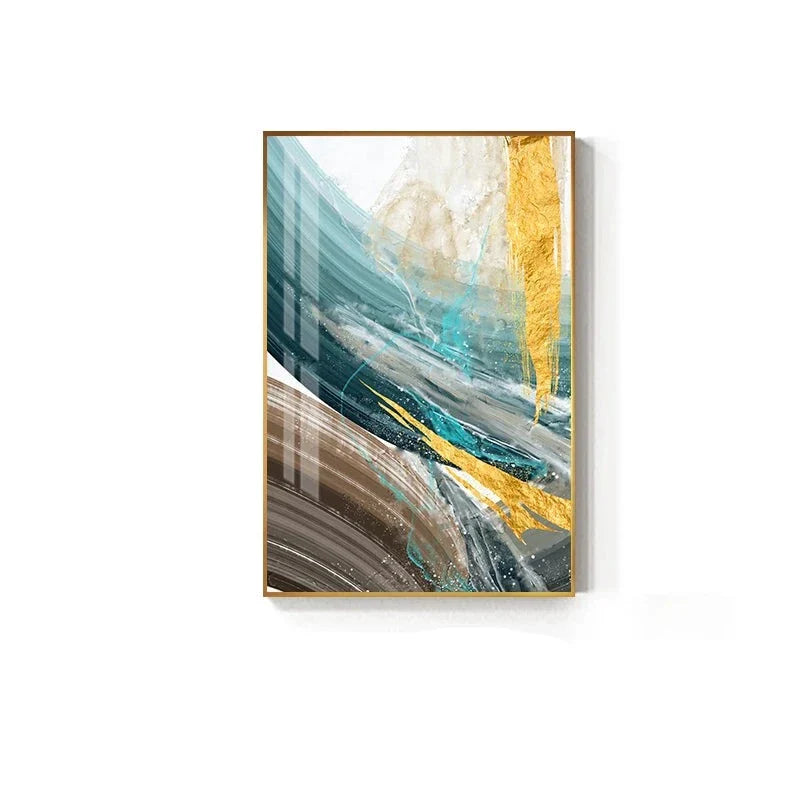 Abstrakt Grønn Brun Farge Sprut Veggkunst Fine Art Lerret Utskrifter Moderne Farger Bilder For Stue Spisestue Samtids Hjem Dekor | Skanto