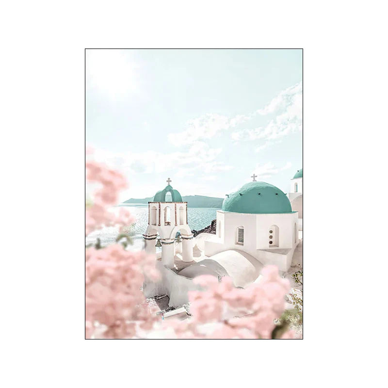 Gresk Øy Landskap Galleri Veggkunst Fine Art Lerrettrykk Bilder fra Santorini Plakater for Stue Soverom Inspirerende Kunst for Moderne Bolig | Skanto