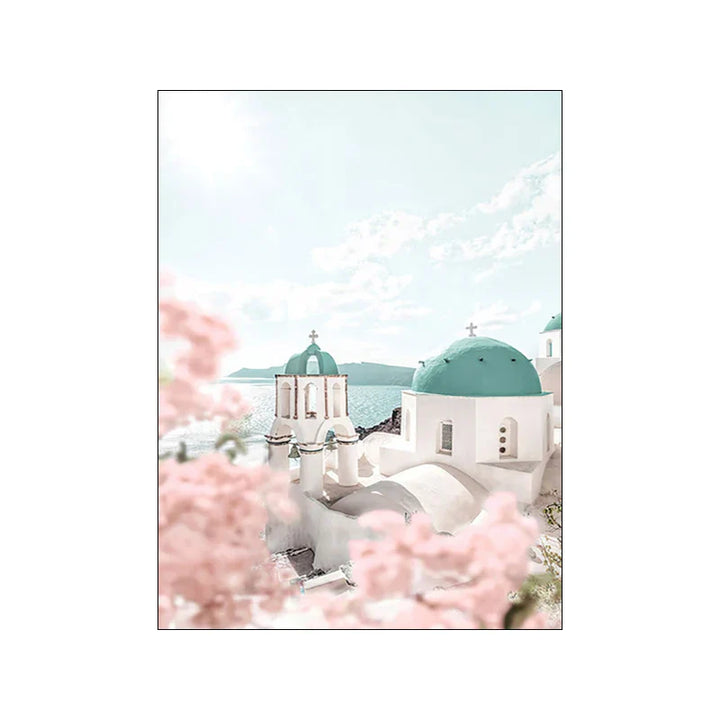Gresk Øy Landskap Galleri Veggkunst Fine Art Lerrettrykk Bilder fra Santorini Plakater for Stue Soverom Inspirerende Kunst for Moderne Bolig | Skanto
