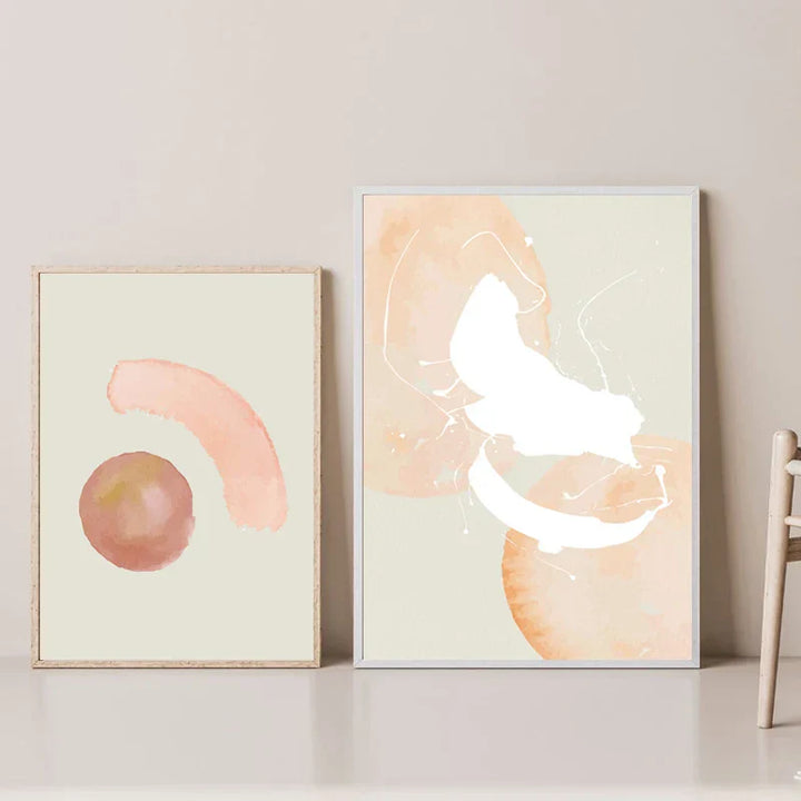 Minimalist Pastell Aquarell Veggkunst Fine Art Lærredsutskrifter Moderne Abstrakt Nordiske Bilder For Stue Soverom Kunst Dekor | Skanto