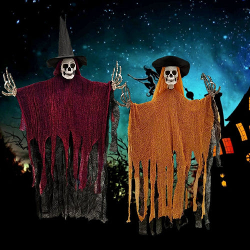 Skanto | Halloween Henge Skelet Spøkelse Dekorasjon Sett