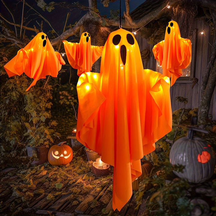 Skanto | Spooky Halloween Tofabrik Gespenst Hengelys for Festdekor