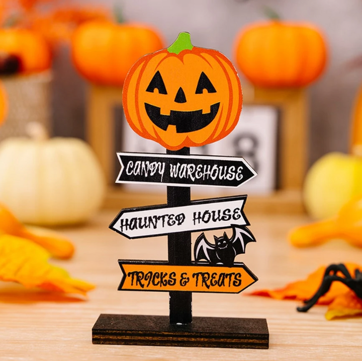 Skanto | Halloween Tre-pumpe – Dekorativt Bord Ornament for Hjem