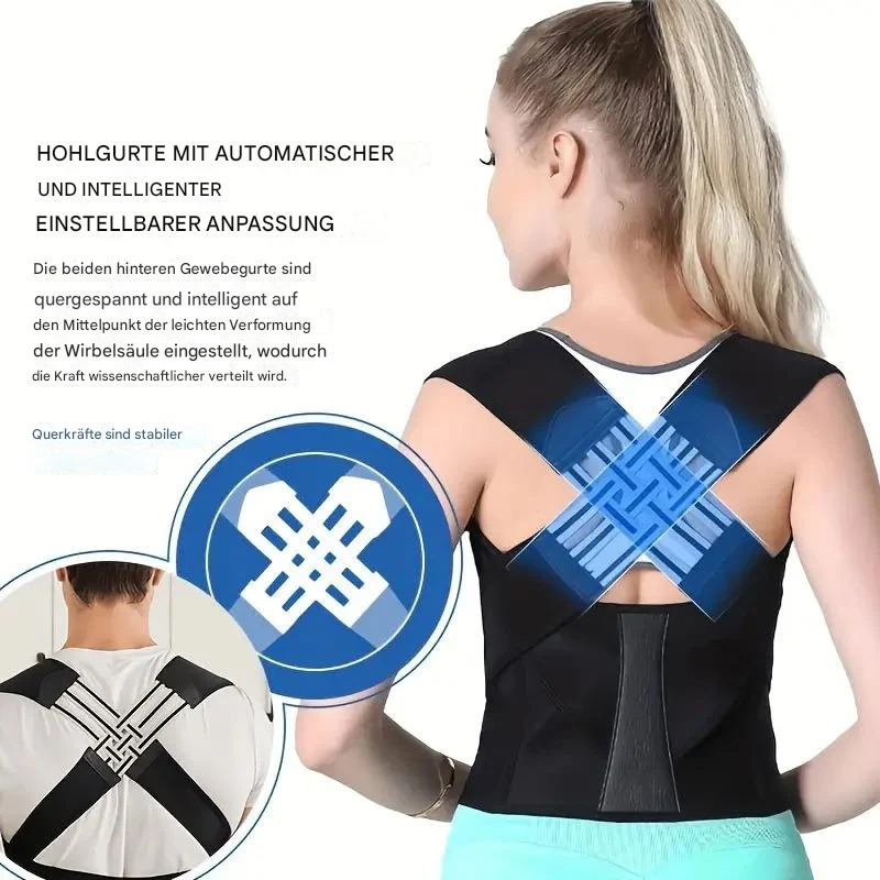 Skanto | Ergonomisk Holdningskorrigeringsenhet for Nakke og Ryggsmerte Lindring Justerbar og Stabil