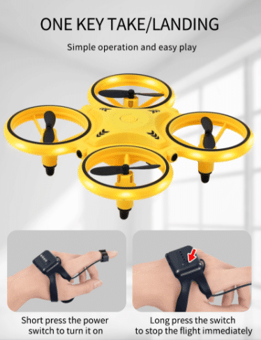Drone-Hånd-Quadcopter (med LED-lys og kul loop-funksjon) | Skanto
