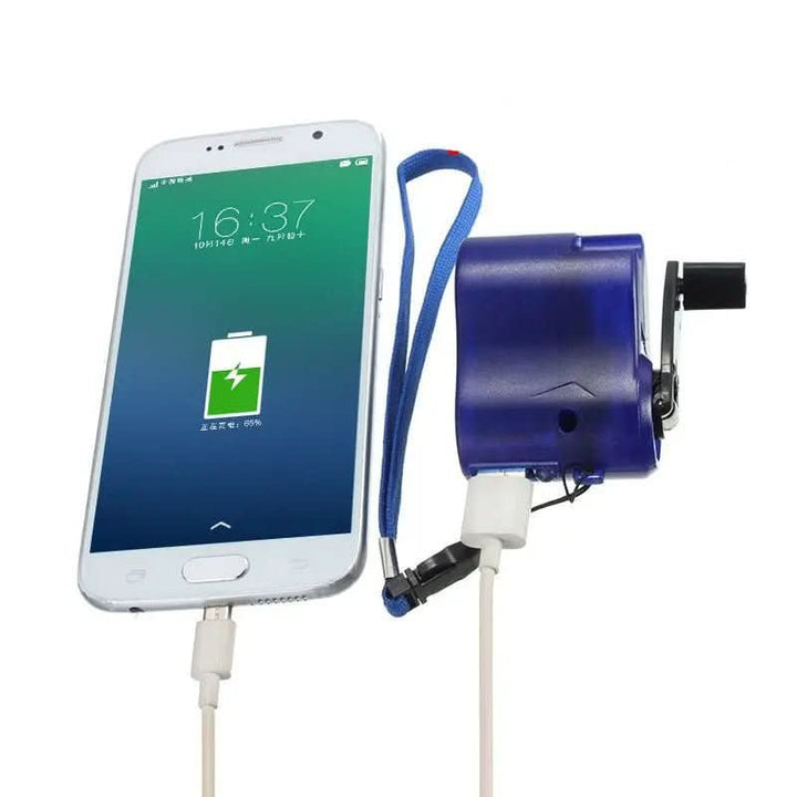 Tragbares Notfallladegerät mit Handkurbel, USB-Anschluss og LED-Anzeige