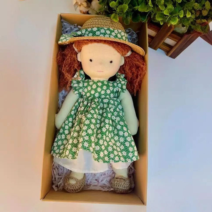 Skanto | HeartLoom Waldorf dukke | Håndlaget bomull plush dukke | Myk kosedukke | Fremmer fantasi & emosjonell utvikling