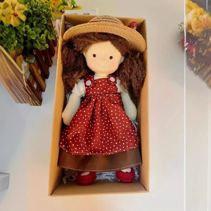 Skanto | HeartLoom Waldorf dukke | Håndlaget bomull plush dukke | Myk kosedukke | Fremmer fantasi & emosjonell utvikling
