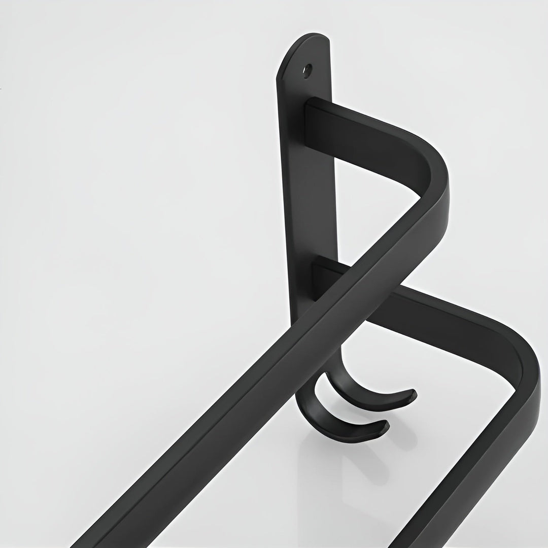 HangEase 3-lags veggmontert håndklehylle – Aluminium plassbesparende design | Skanto
