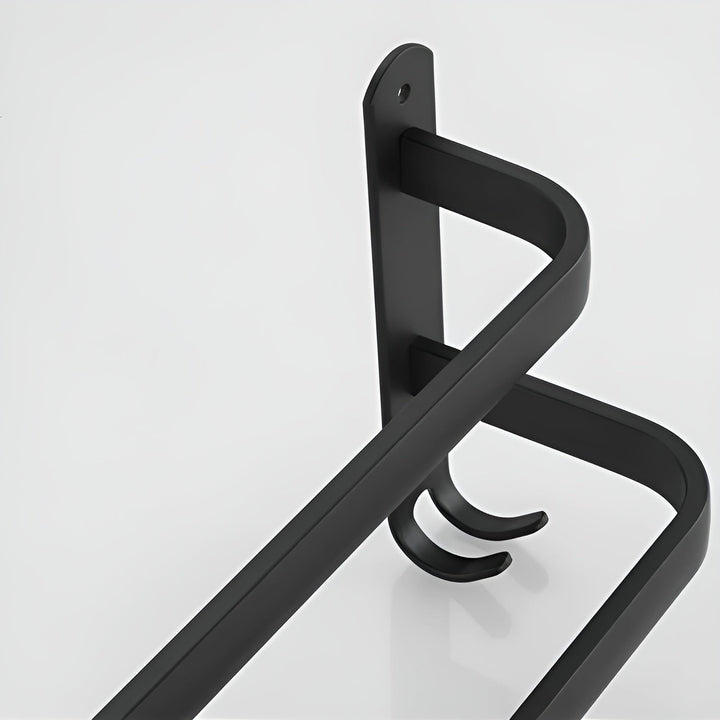 Skanto | HangEase 3-lags veggmontert håndkleholder – Aluminiums plassbesparende design