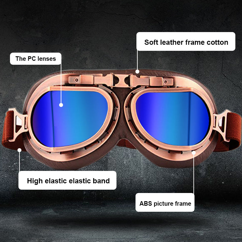Skanto | Vintage Steampunk Motorsykkelbriller