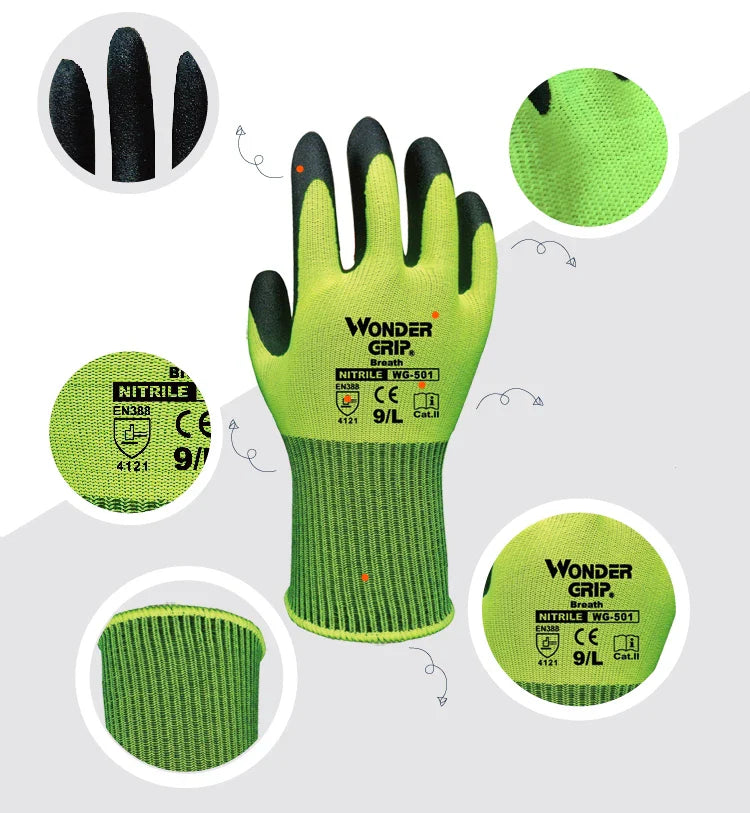 Skanto | Arbeidshansker med Wonder Grip – Halkefrie hansker for hagearbeid og håndverk
