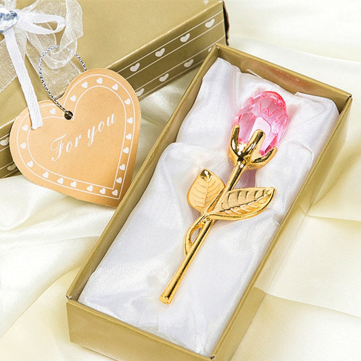 Luksuriøs Kristallrose i Geschenkbox – Valentinstagsgeschenk für Sie