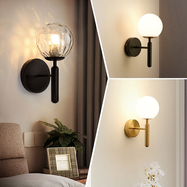 Moderne Glass Rund Vegglampe | Skanto